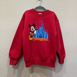 VINTAGE 90’s - DISNEYLAND MICKEY MOUSE MICKEY KIDS INC RED SWEATSHIRT KIDS USA